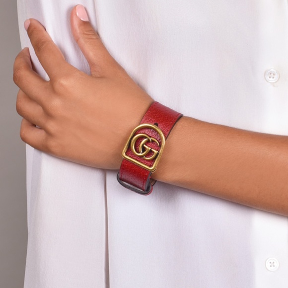 Gucci Jewelry - NWT~GUCCI~Marmont Double-G Leather Belt Bracelet